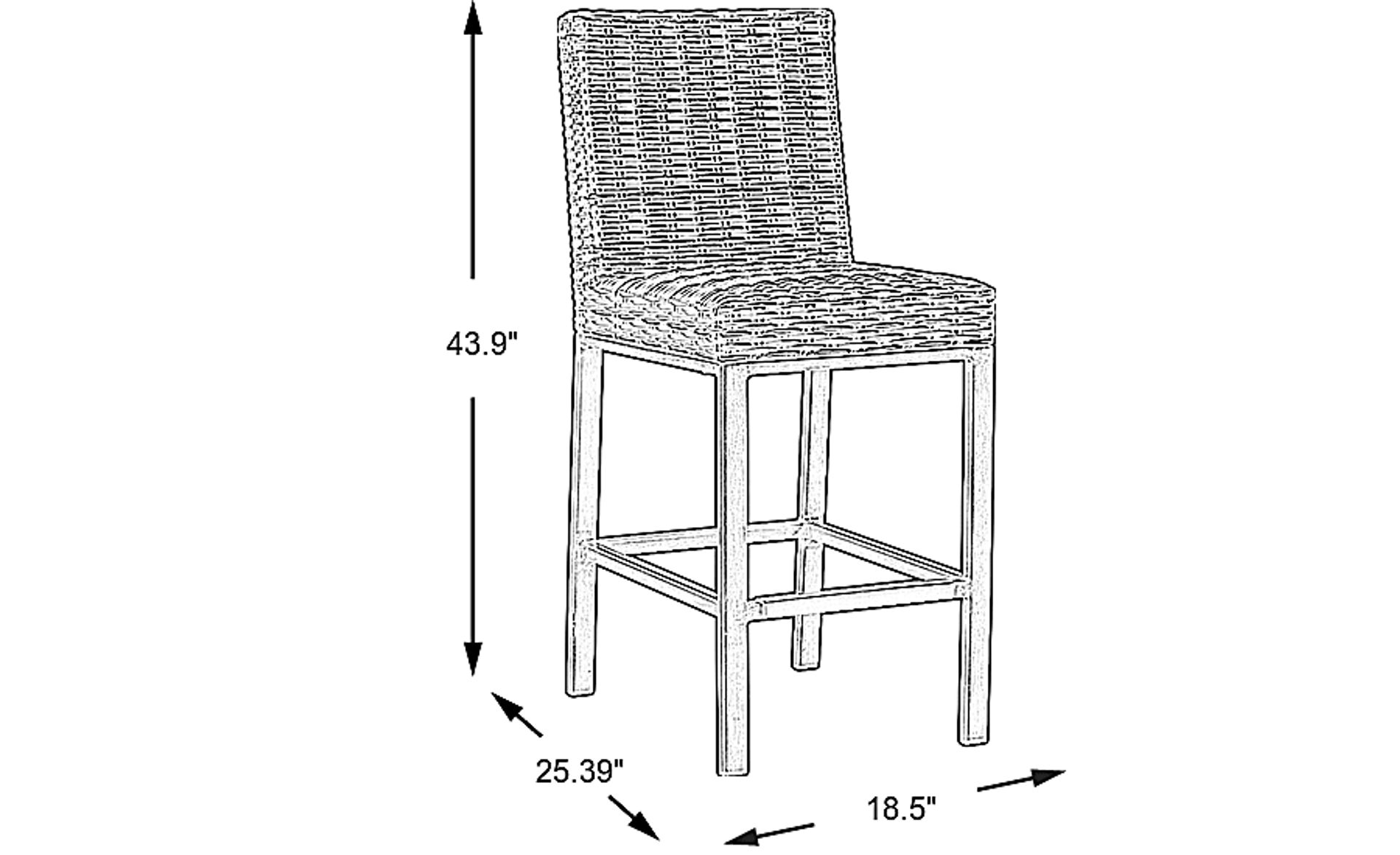 Dimension Image. Please refer to the Dimension Tab on this page for dimension details.