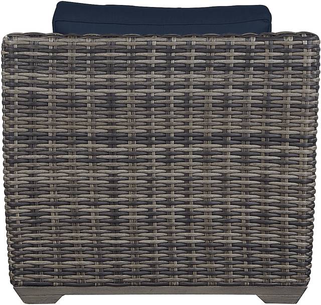 Cindy Crawford Home Montecello Gray Outdoor Club Chair with Ink Cushions - Thumbnail - Image 2
