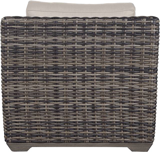 Cindy Crawford Home Montecello Gray Outdoor Club Chair with Rollo Linen Cushions - Thumbnail - Image 3