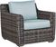 Cindy Crawford Home Montecello Gray 4 Pc Outdoor Seating Set with Seafoam Cushions