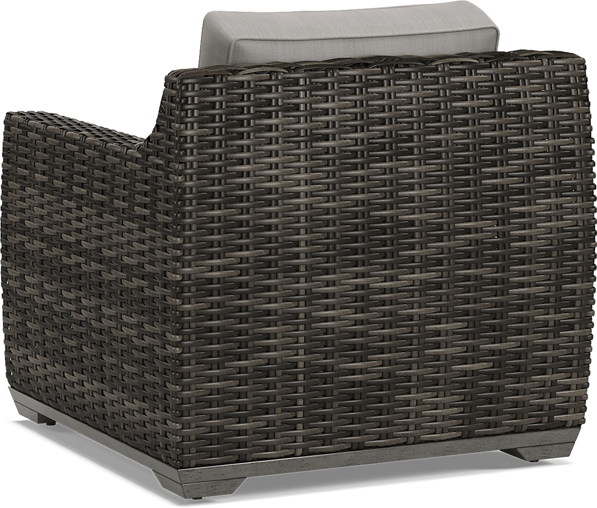 Montecello Gray Outdoor Club Chair with Silver Cushions - Image 2