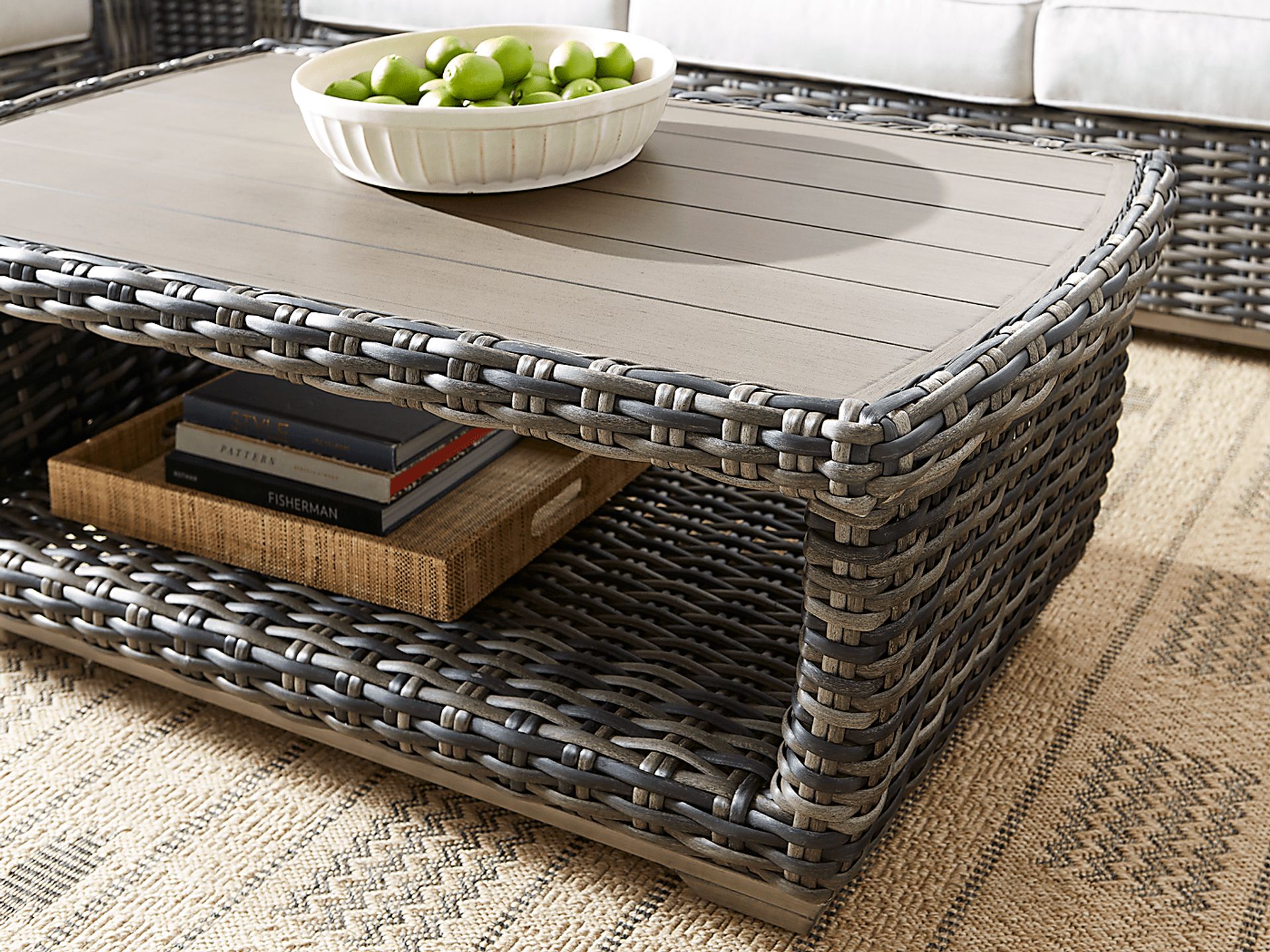 Montecello Gray 4 Pc Outdoor Seating Set with Silver Cushions - Image 8