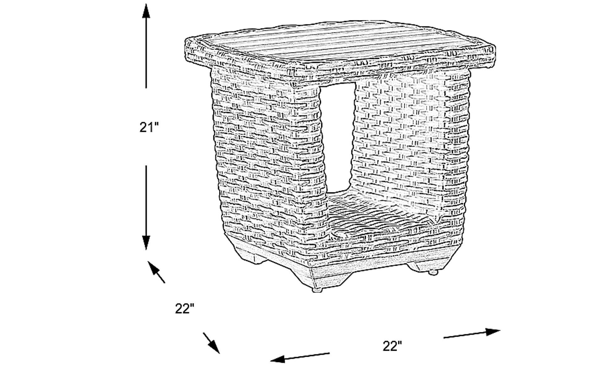 Dimension Image. Please refer to the Dimension Tab on this page for dimension details.