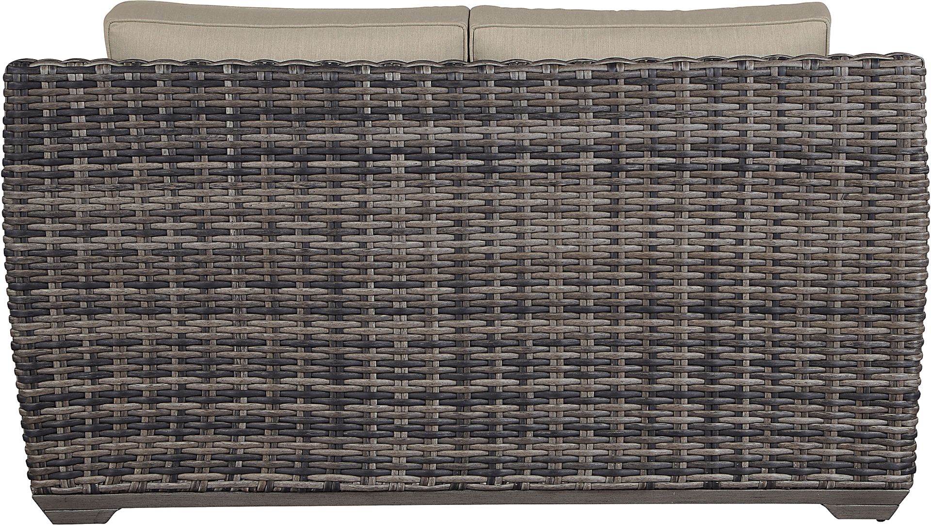 Cindy Crawford Home Montecello Gray Outdoor Loveseat with Pebble Cushions - Image 3