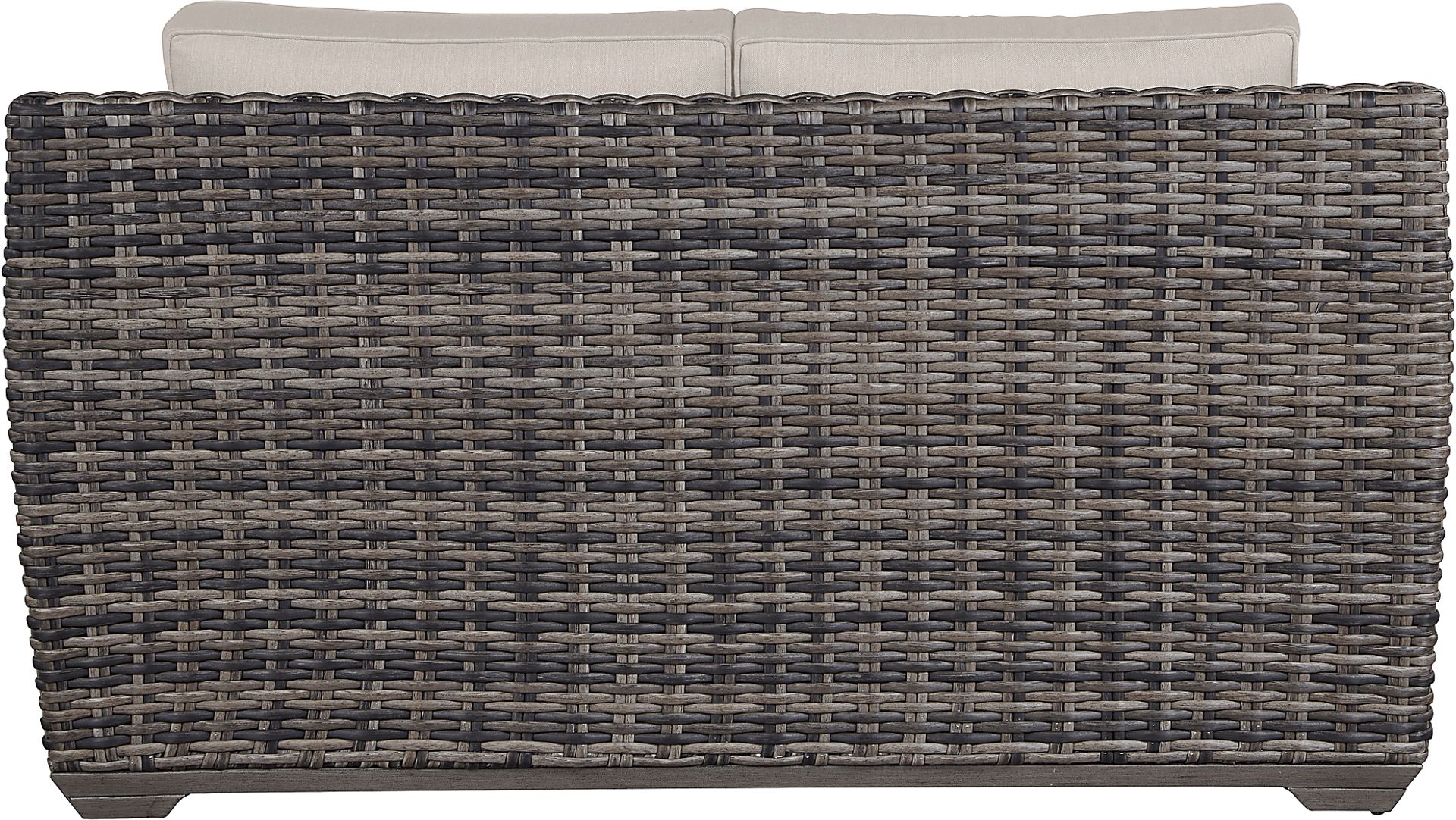 Cindy Crawford Home Montecello Gray Outdoor Loveseat with Rollo Linen Cushions - Image 3