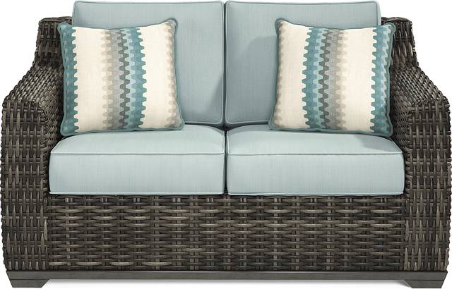 Montecello Gray 4 Pc Outdoor Seating Set with Mist Cushions - Thumbnail - Image 3