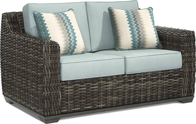 Montecello Gray 4 Pc Outdoor Seating Set with Mist Cushions - Thumbnail - Image 2