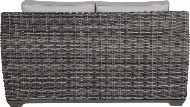 Montecello Gray 4 Pc Outdoor Seating Set with Silver Cushions - Thumbnail - Image 3