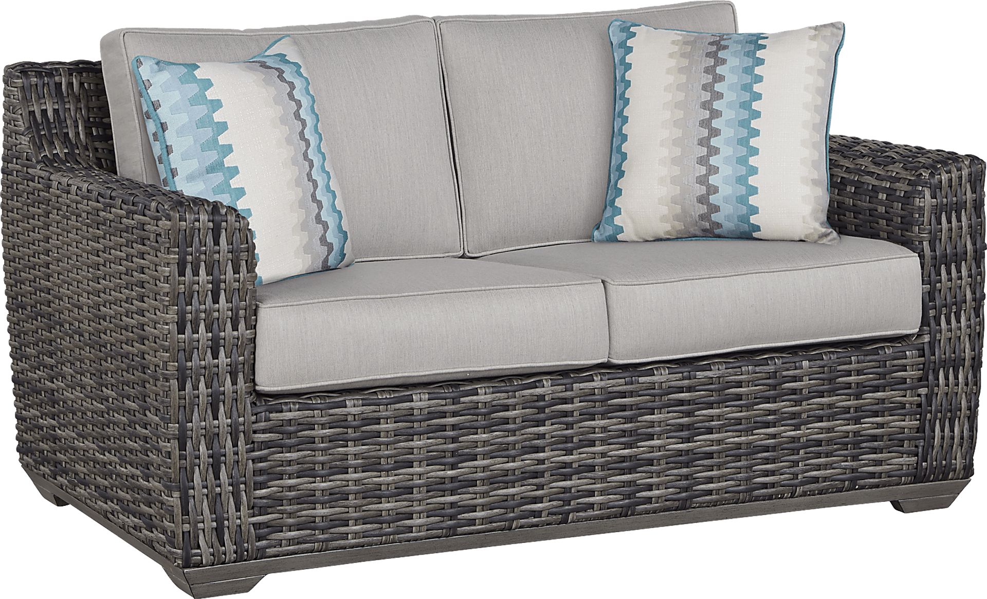 Cindy Crawford Home Montecello Gray 4 Pc Fire Pit Set with Silver Cushions - Image 5