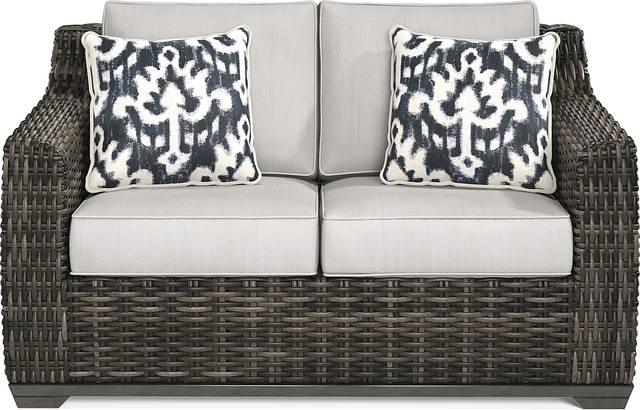 Montecello Gray 4 Pc Outdoor Seating Set with Silver Cushions - Thumbnail - Image 3