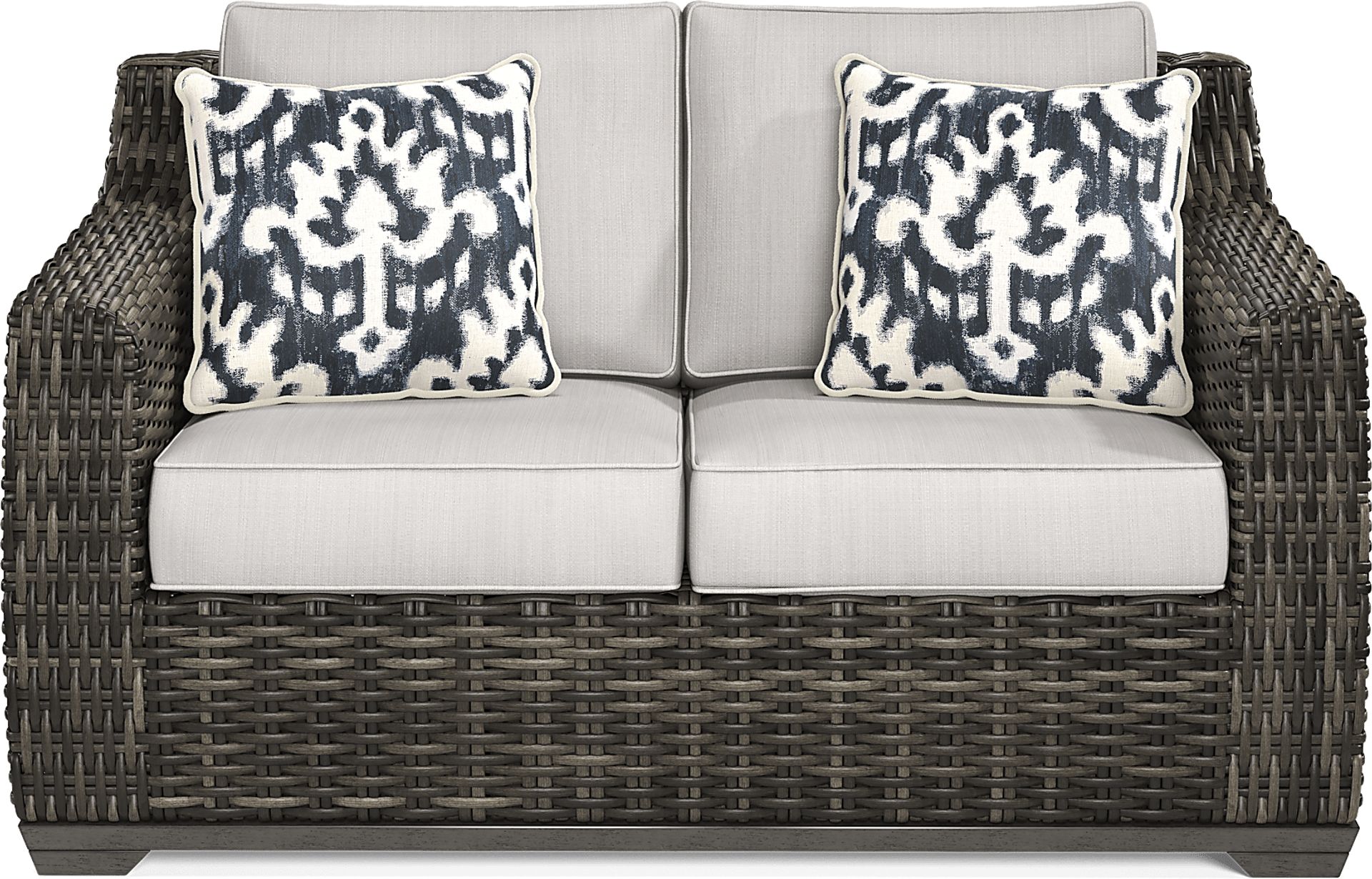 Montecello Gray 4 Pc Outdoor Seating Set with Silver Cushions - Image 3