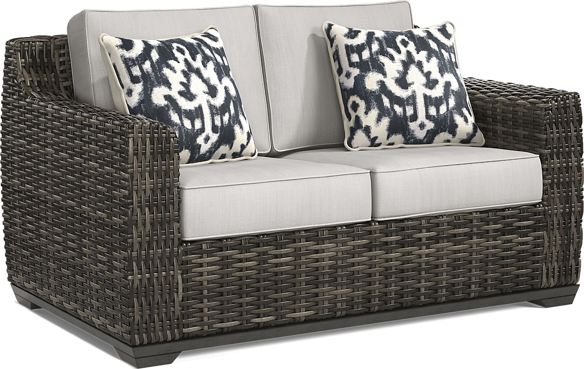 Montecello Gray 4 Pc Outdoor Seating Set with Silver Cushions - Image 2