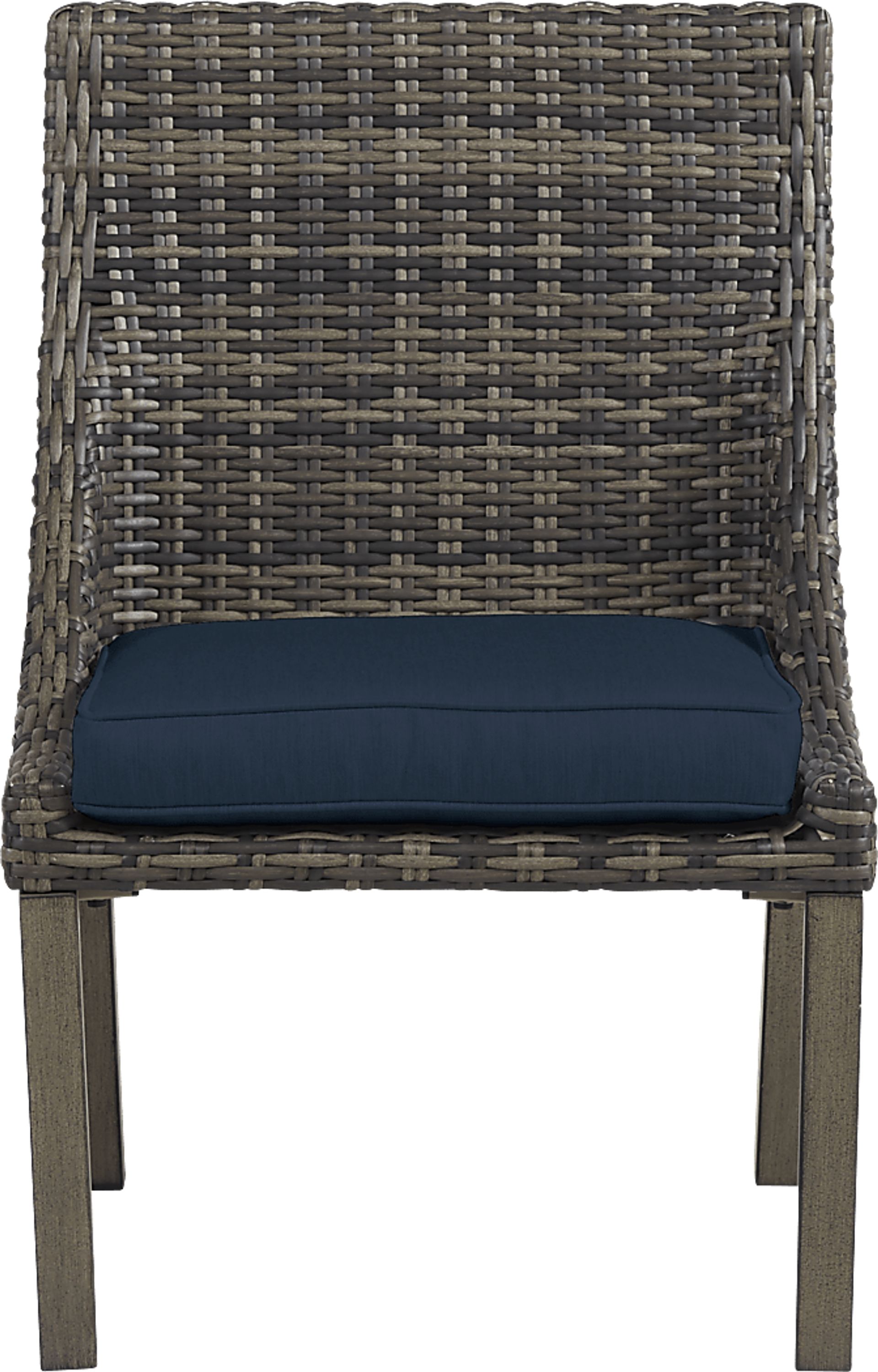 Cindy Crawford Home Montecello Gray 5 Pc 52 in. Round Outdoor Dining Set with Ink Cushions - Image 5