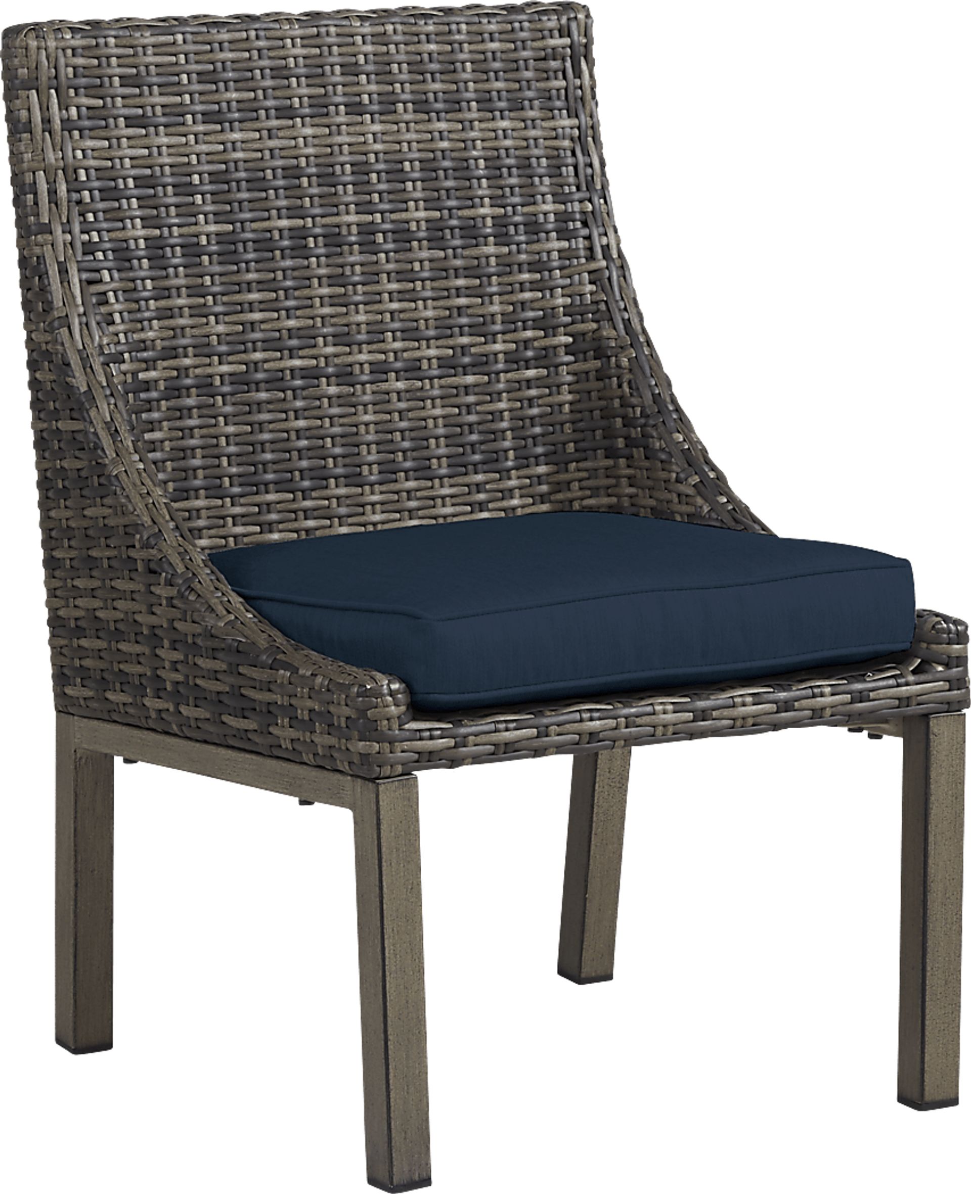 Cindy Crawford Home Montecello Gray 5 Pc 52 in. Round Outdoor Dining Set with Ink Cushions - Image 4