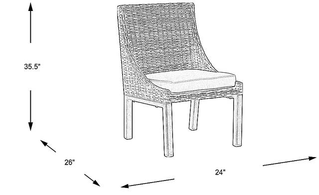 Dimension Image. Please refer to the Dimension Tab on this page for dimension details.