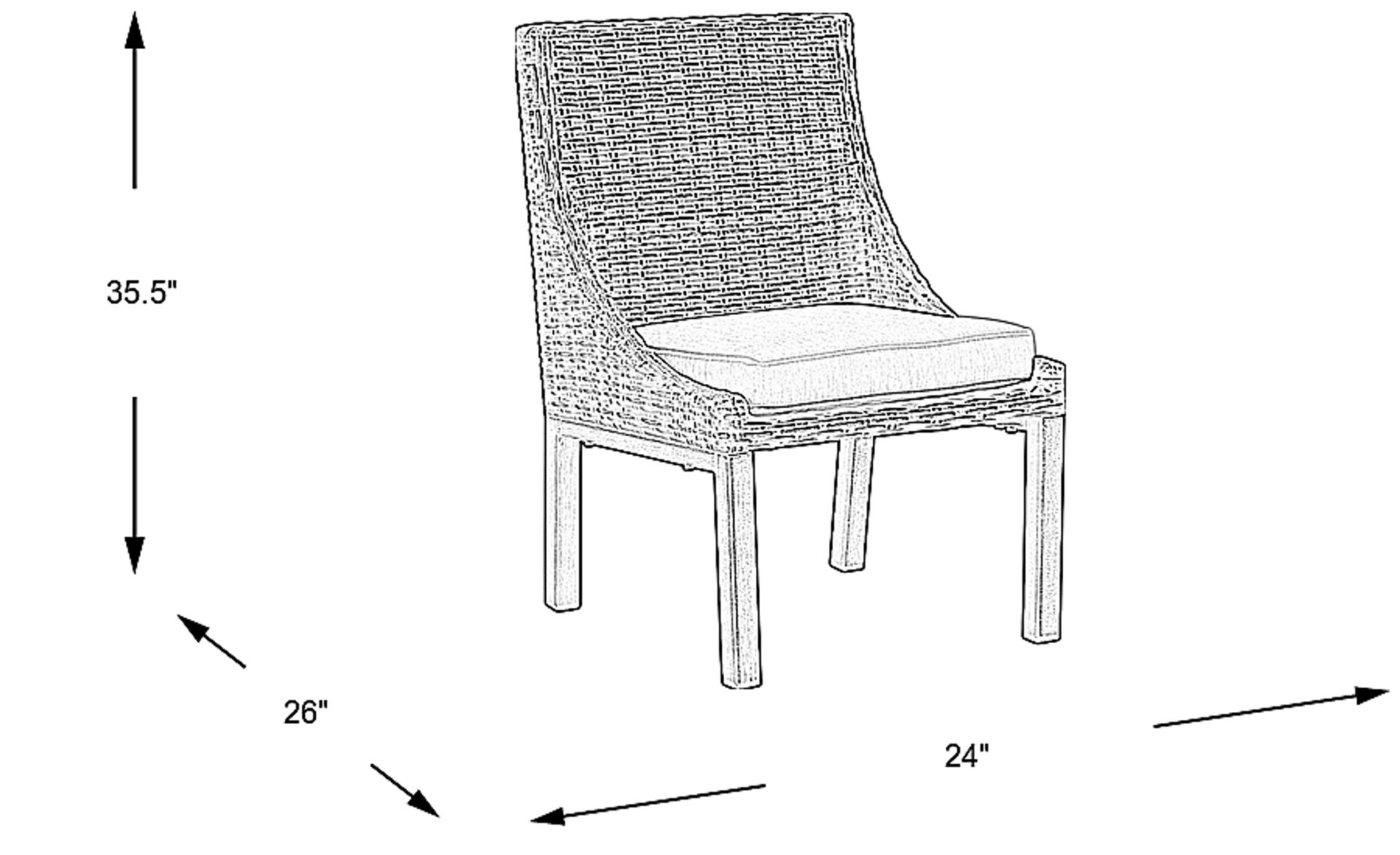 Dimension Image. Please refer to the Dimension Tab on this page for dimension details.