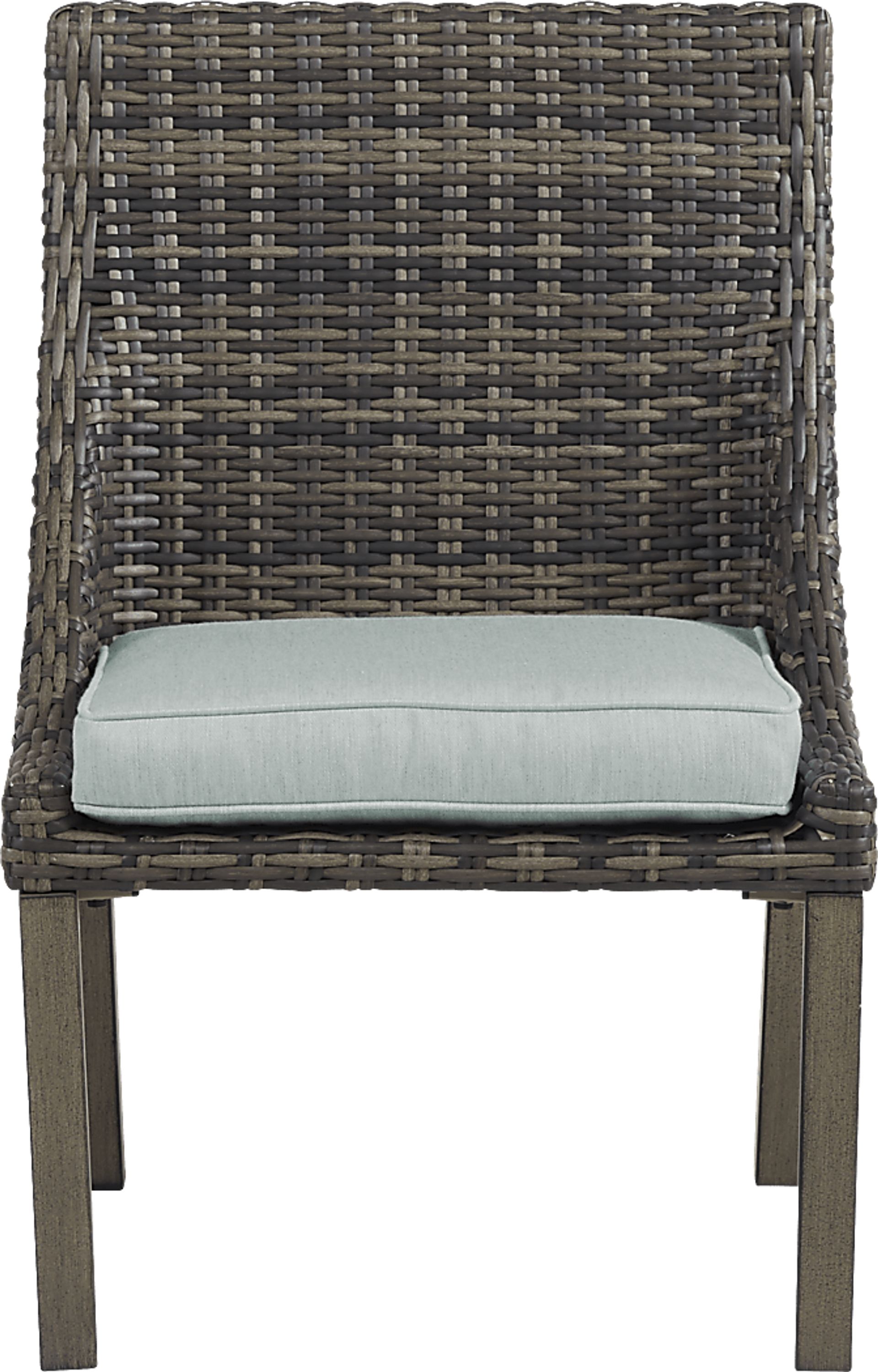 Montecello Gray 7 Pc 84 in. Rectangle Outdoor Dining Set with Mist Cushions - Image 8