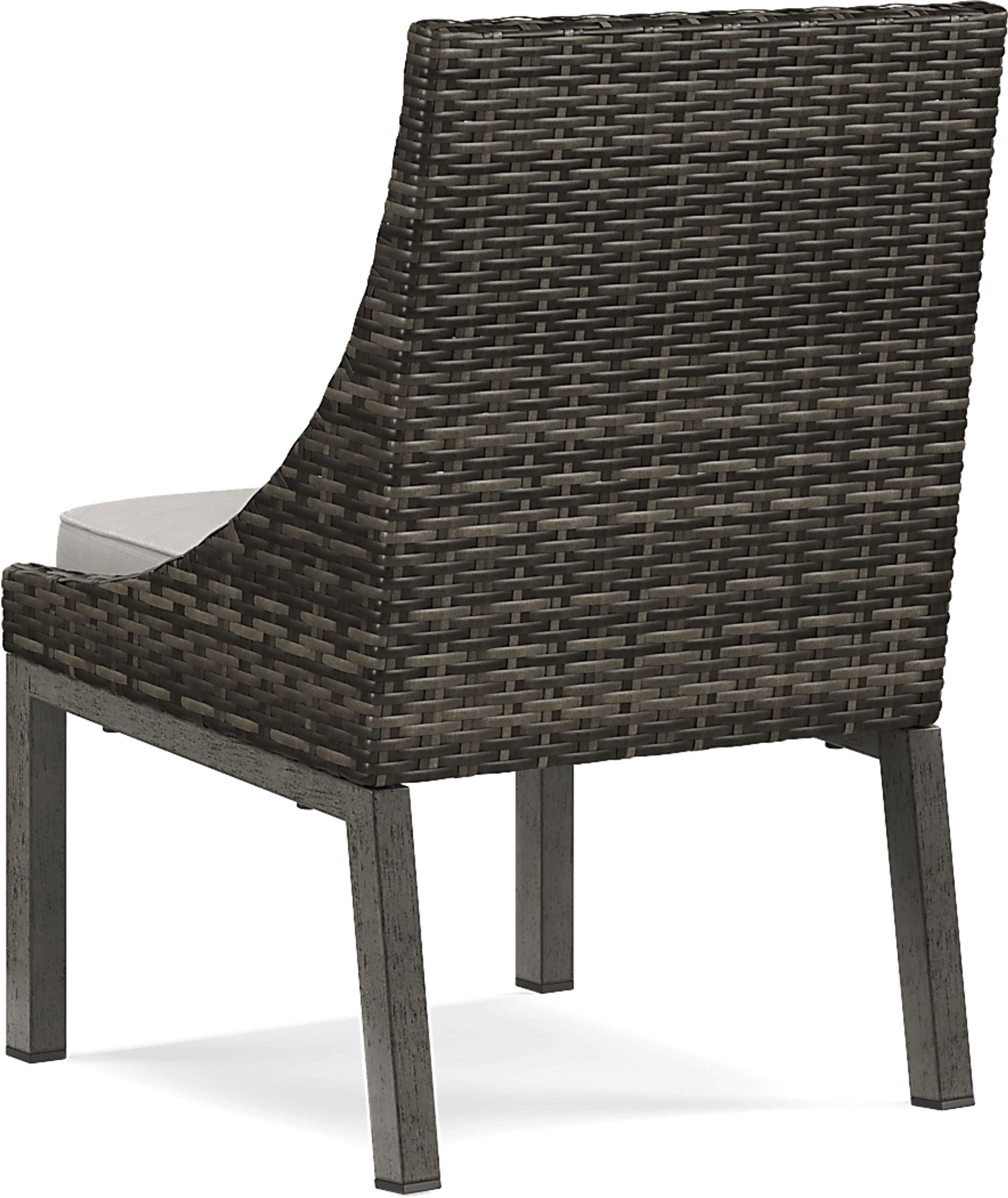 Montecello Gray 5 Pc 84 in. Rectangle Outdoor Dining Set with Silver Cushions - Image 8