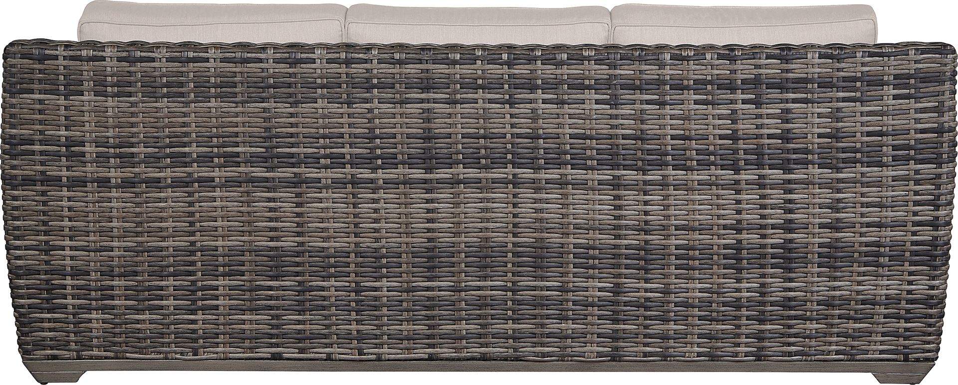 Cindy Crawford Home Montecello Gray Outdoor Sofa with Rollo Linen Cushions - Image 3