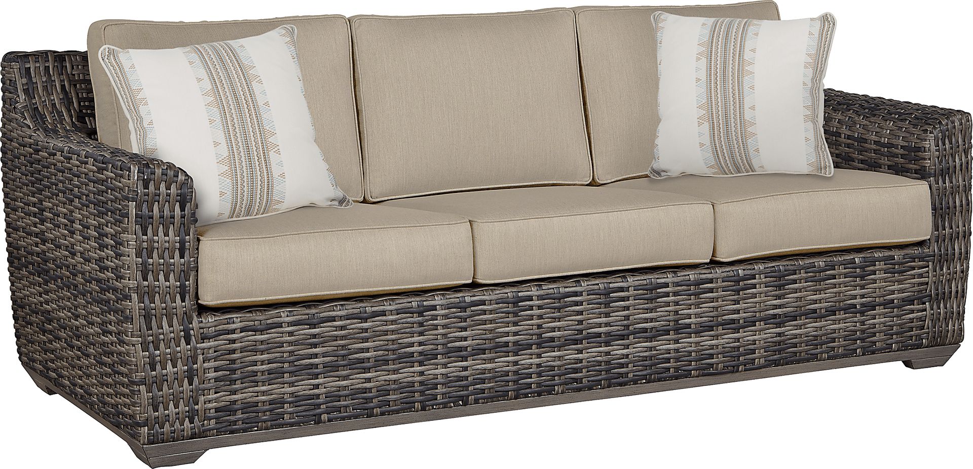 Cindy Crawford Home Montecello Gray 4 Pc Outdoor Seating Set with Pebble Cushions - Image 2