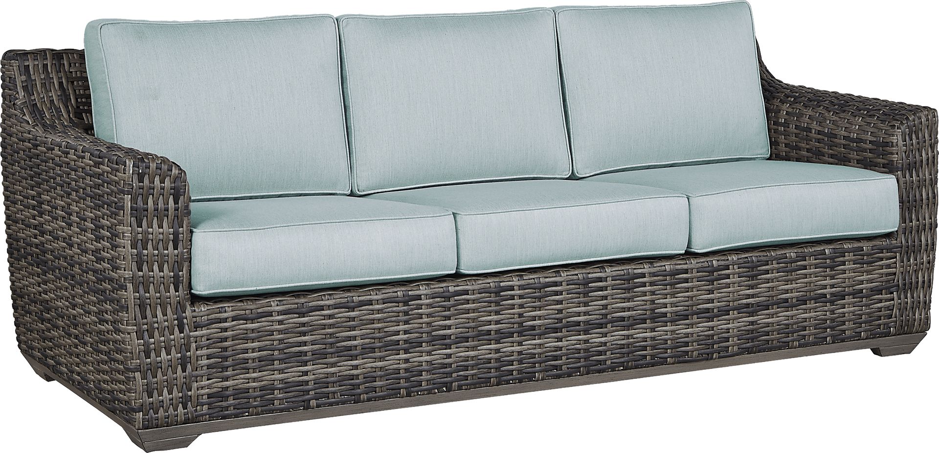 Montecello Gray 4 Pc Outdoor Seating Set with Mist Cushions - Image 4
