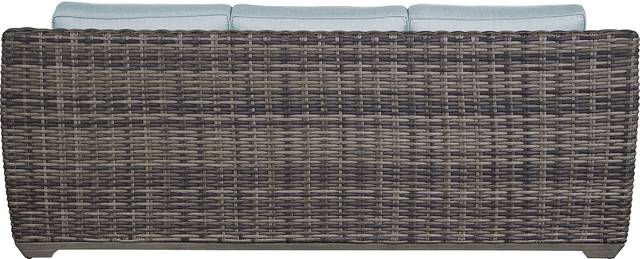 Cindy Crawford Home Montecello Gray 4 Pc Outdoor Seating Set with Rollo Mist Cushions - Thumbnail - Image 3