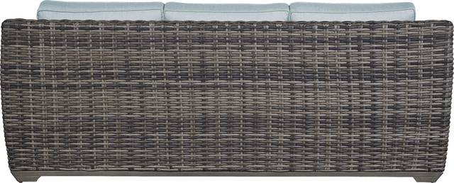 Montecello Gray 4 Pc Outdoor Seating Set with Mist Cushions - Thumbnail - Image 3