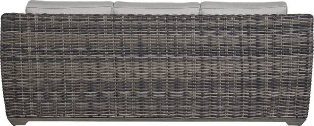 Cindy Crawford Home Montecello Gray 3 Pc Outdoor Seating Set with Silver Cushions - Thumbnail - Image 3