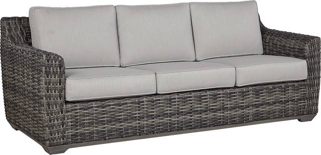 Cindy Crawford Home Montecello Gray 3 Pc Outdoor Seating Set with Silver Cushions - Thumbnail - Image 4
