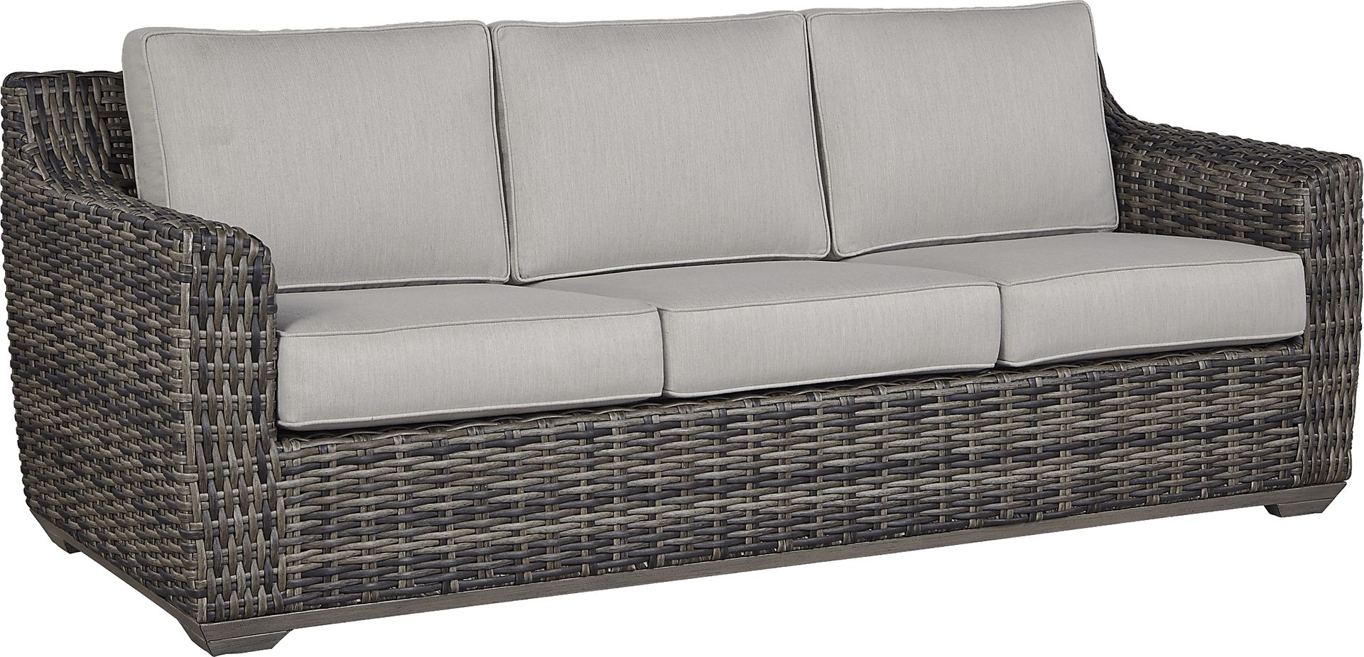 Cindy Crawford Home Montecello Gray 3 Pc Outdoor Seating Set with Silver Cushions - Image 4