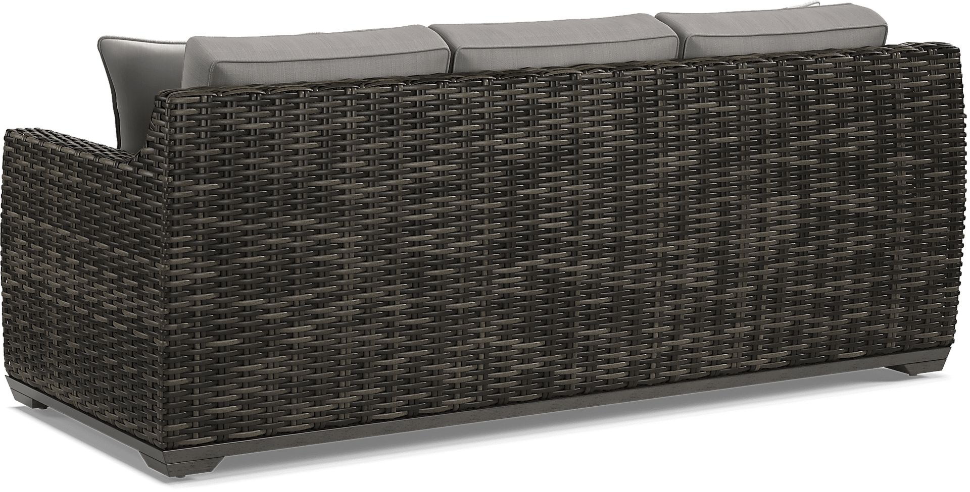 Montecello Gray Outdoor Sofa with Silver Cushions - Image 3