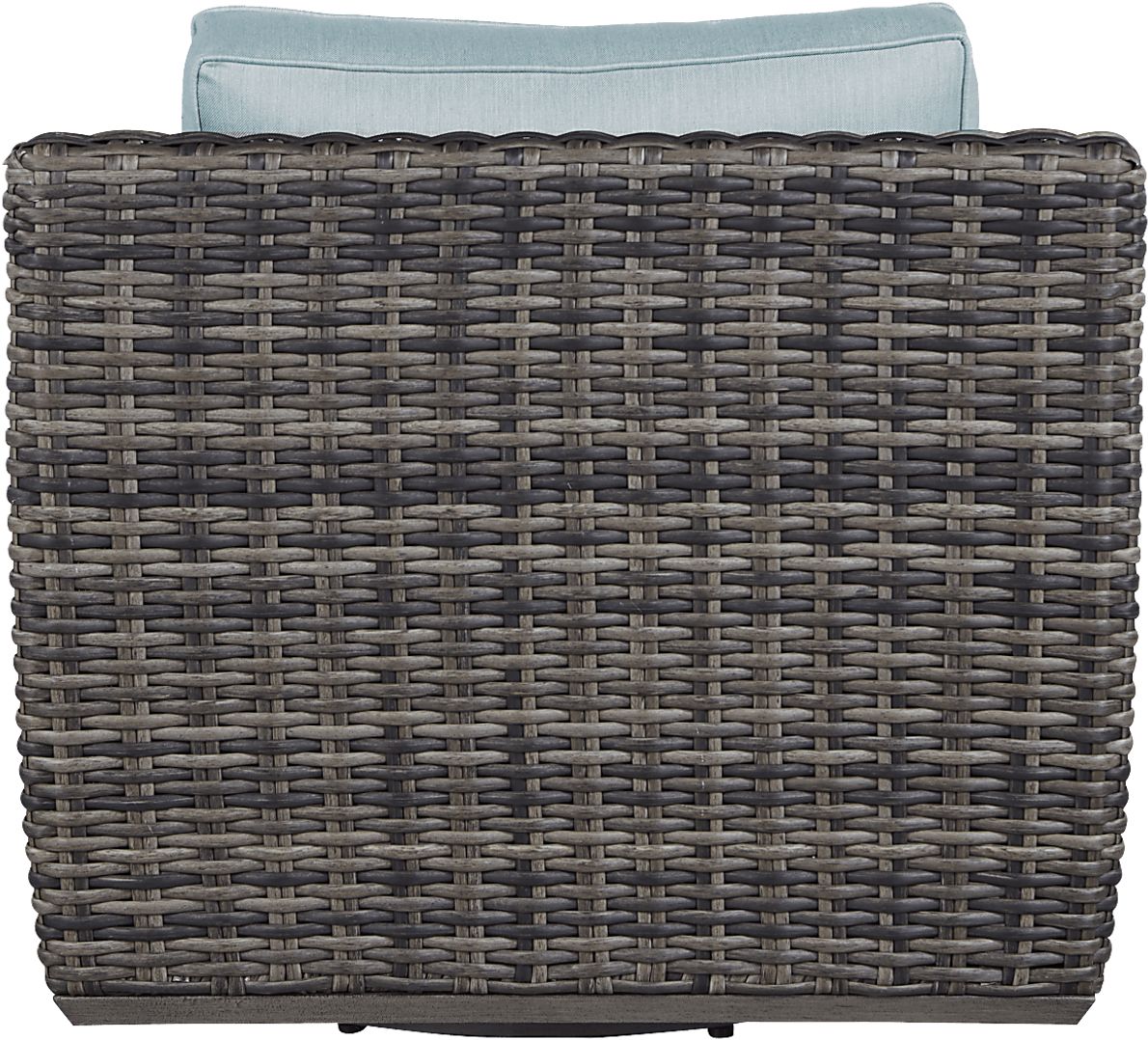 Cindy Crawford Home Montecello Gray Outdoor Swivel Rocker Chair with Seafoam Cushions