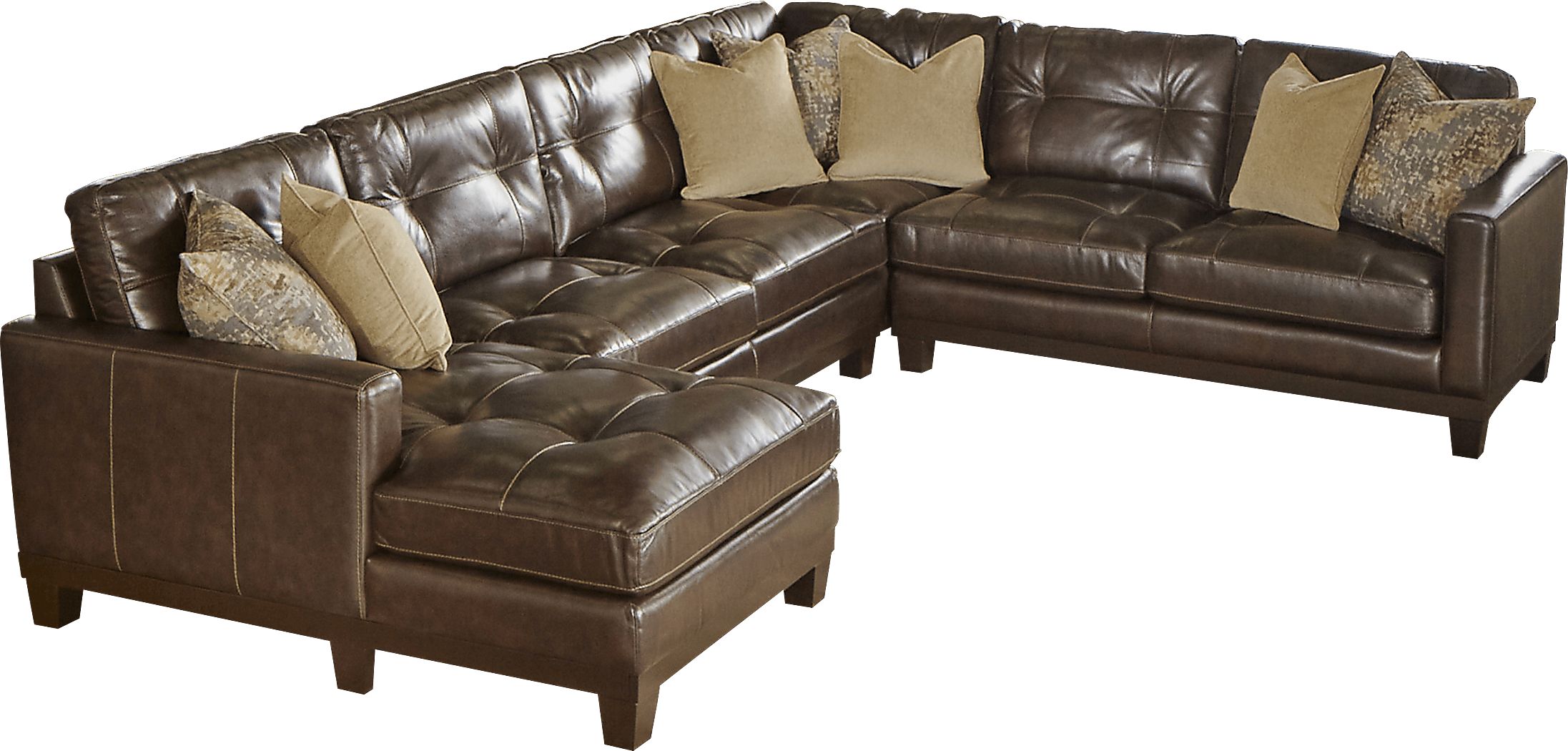 Cindy crawford deals collection leather sectional