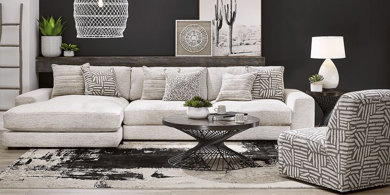 Cindy Crawford Home Monterey Park Off-White 2 Pc Sectional