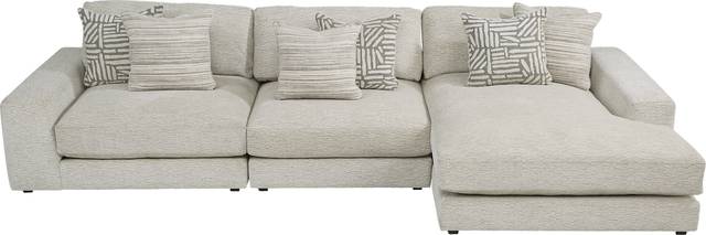 Monterey Park Off-White 3 Pc Sectional - Thumbnail - Image 3