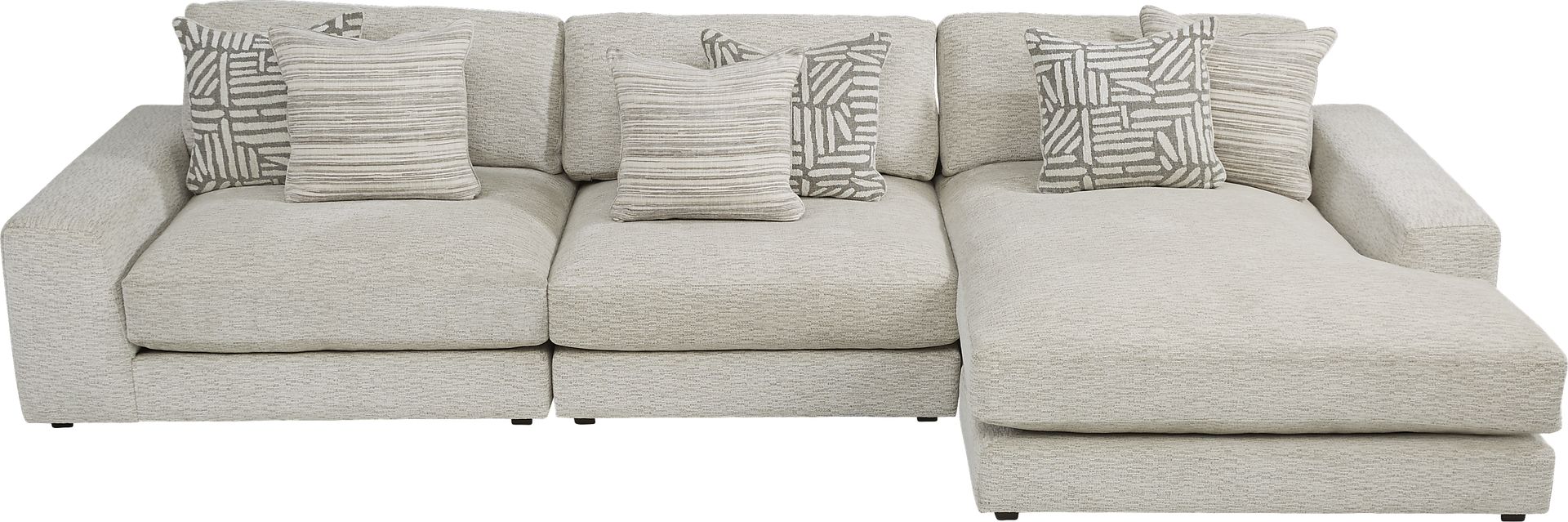 Monterey Park Off-White 3 Pc Sectional - Image 3