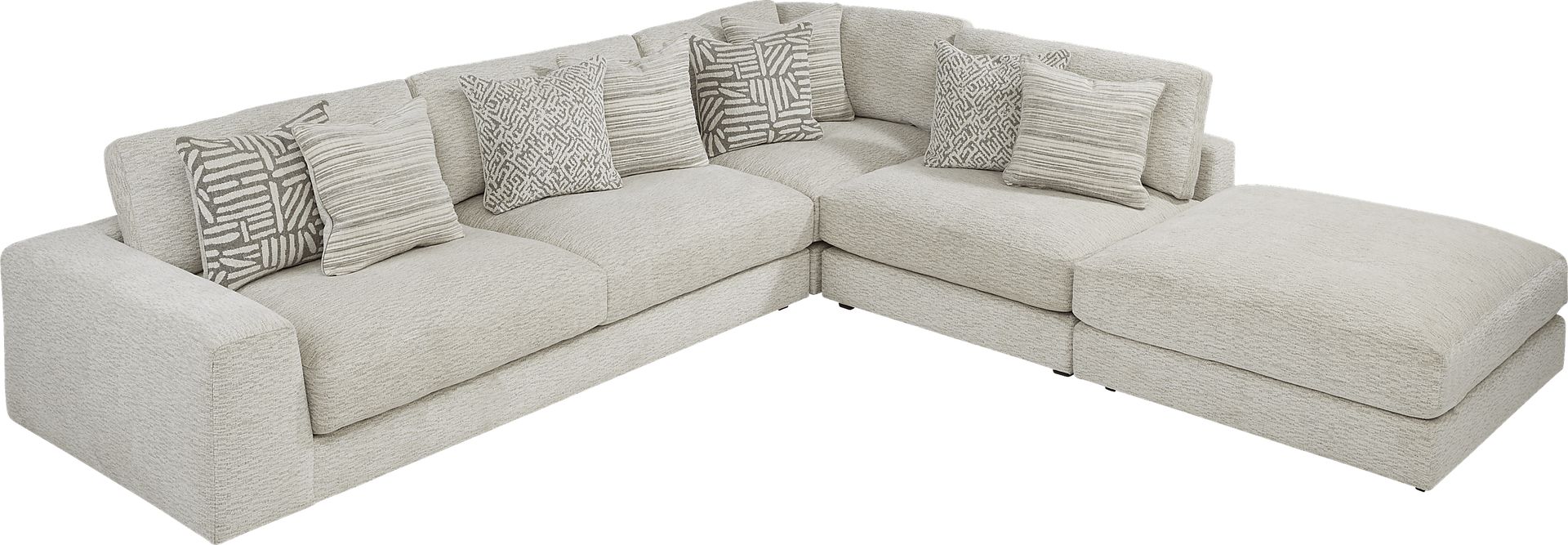 Monterey Park Off-White 4 Pc Sectional - Image 3