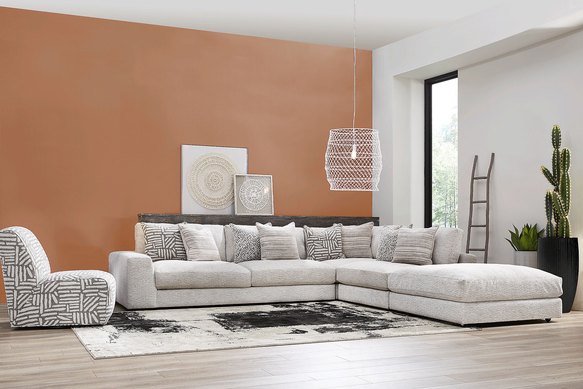 Monterey Park Off-White 4 Pc Sectional - Image 2