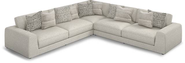 Monterey Park Off-White 3 Pc Sectional - Thumbnail - Image 1