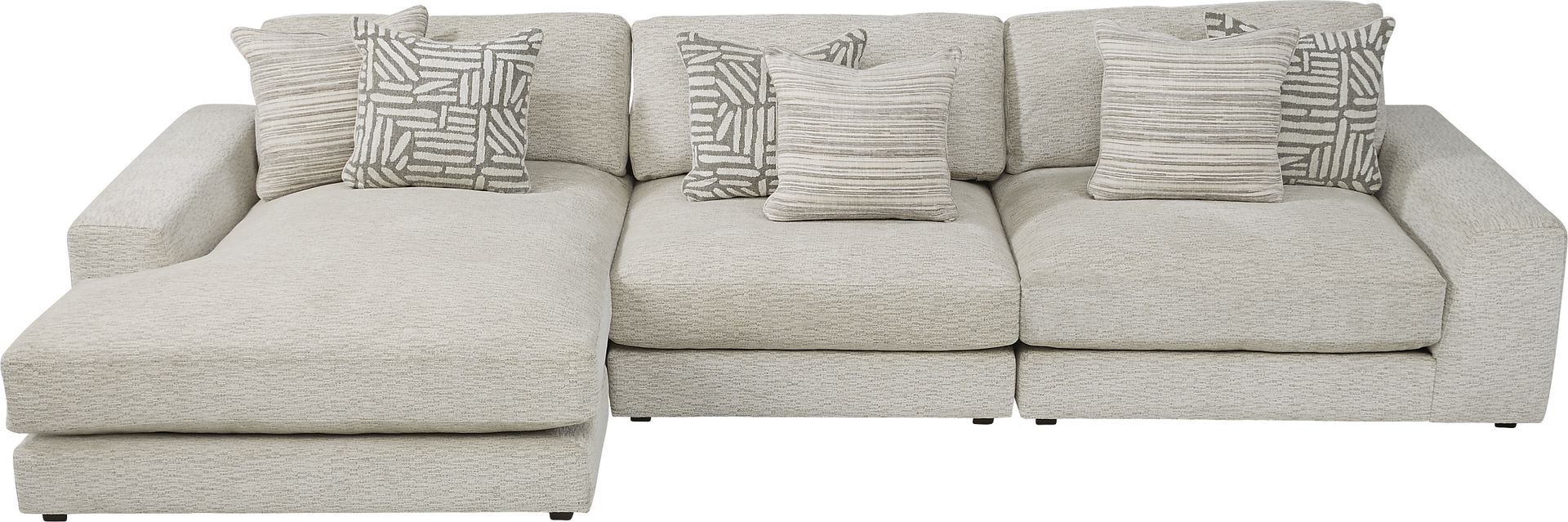Monterey Park Off-White 3 Pc Sectional - Image 3