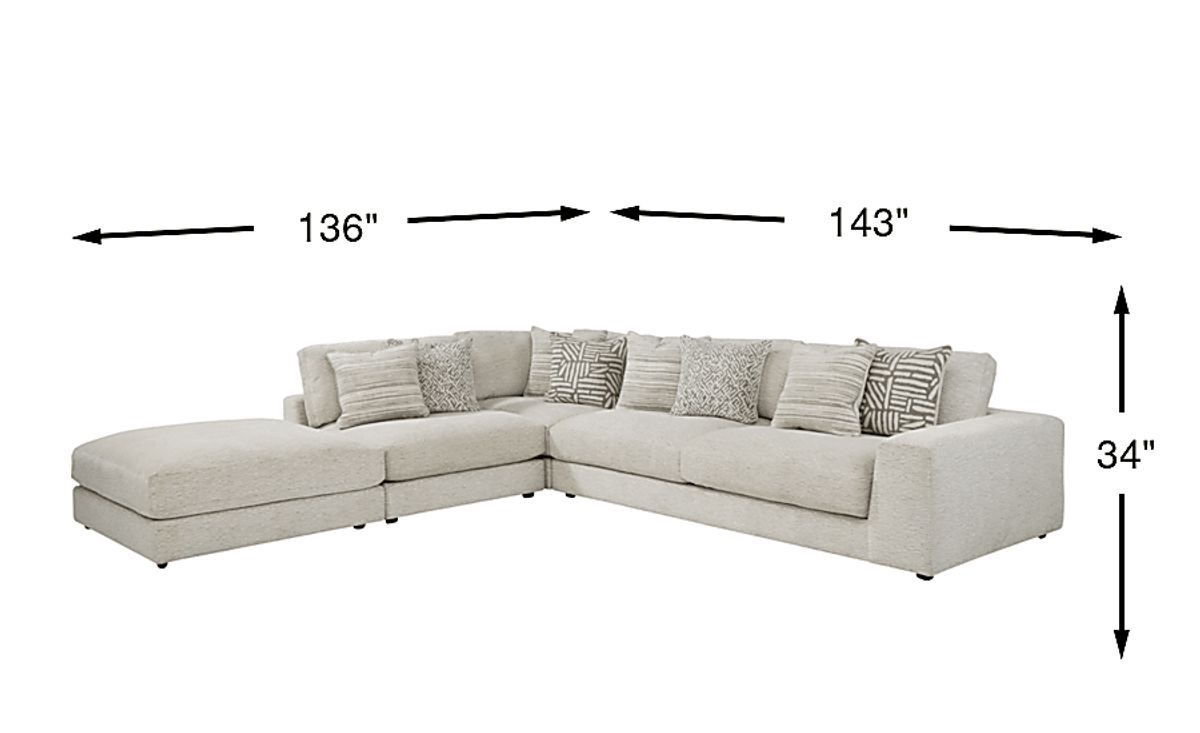 Cindy Crawford Monterey Park Off-White Beige,White Chenille Fabric