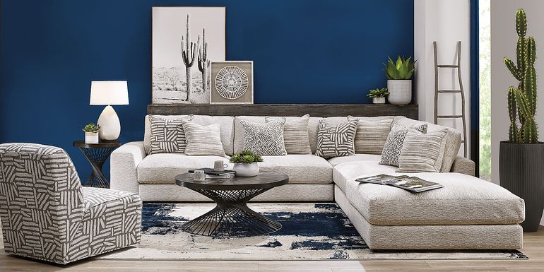 Cindy Crawford Home Monterey Park Off-White 5 Pc Sectional