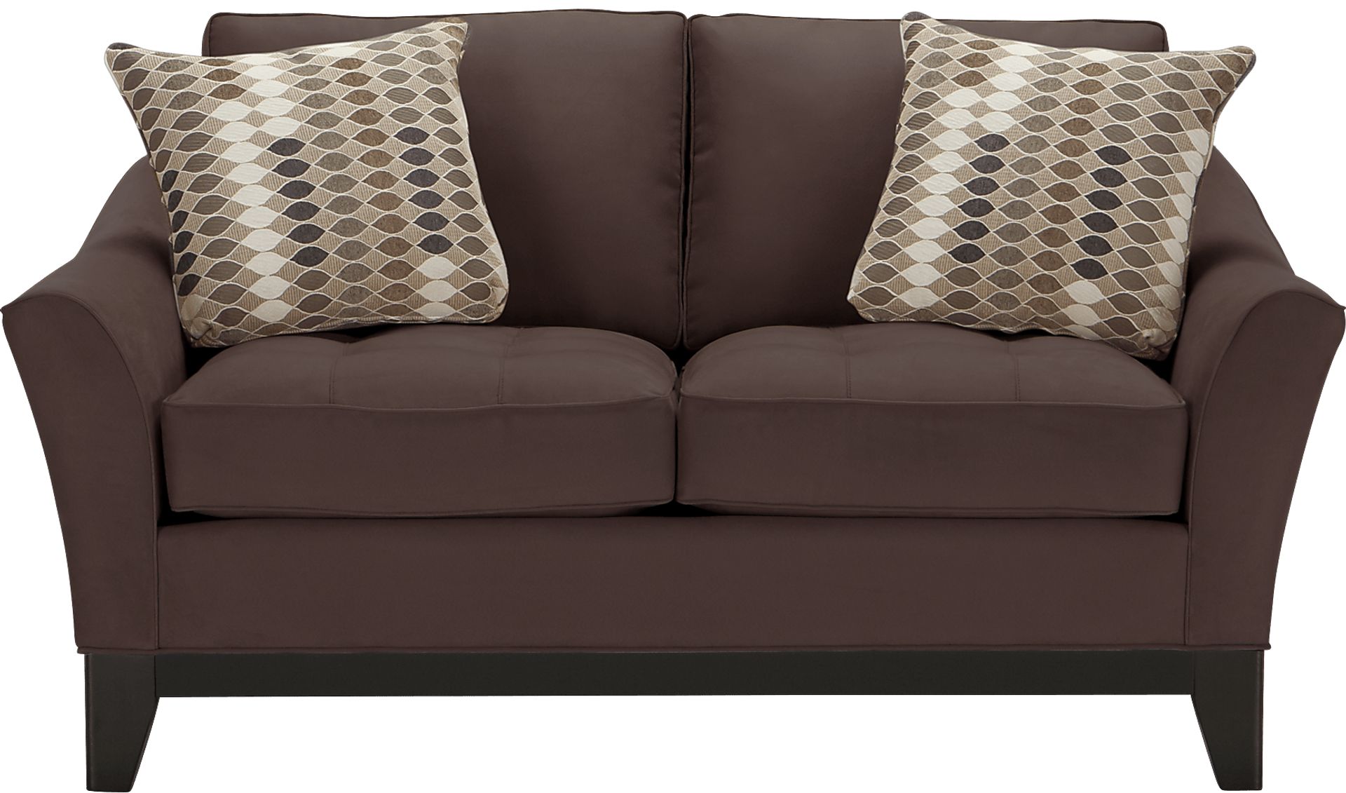 Cindy Crawford Home Newport Cove Chocolate Loveseat - Image 1