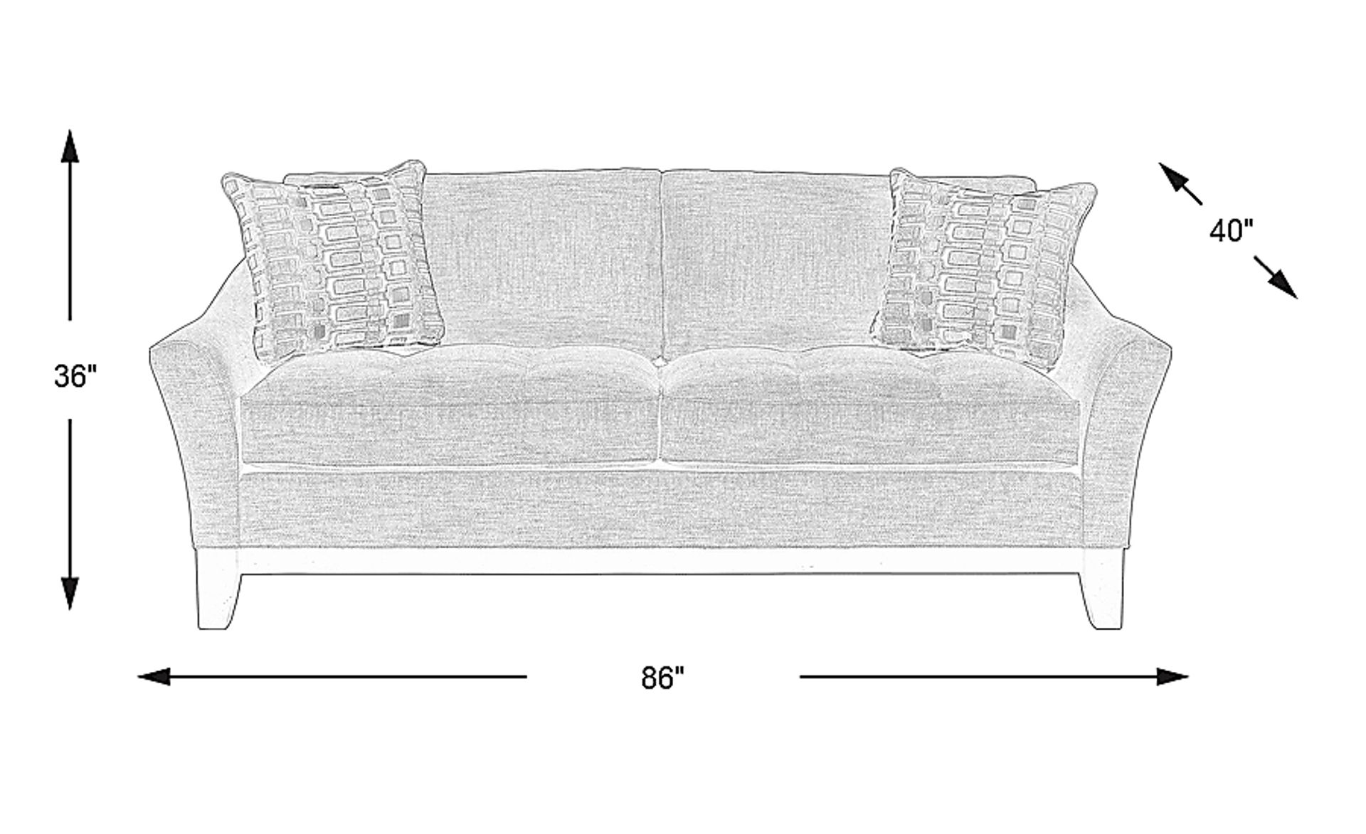 Dimension Image. Please refer to the Dimension Tab on this page for dimension details.