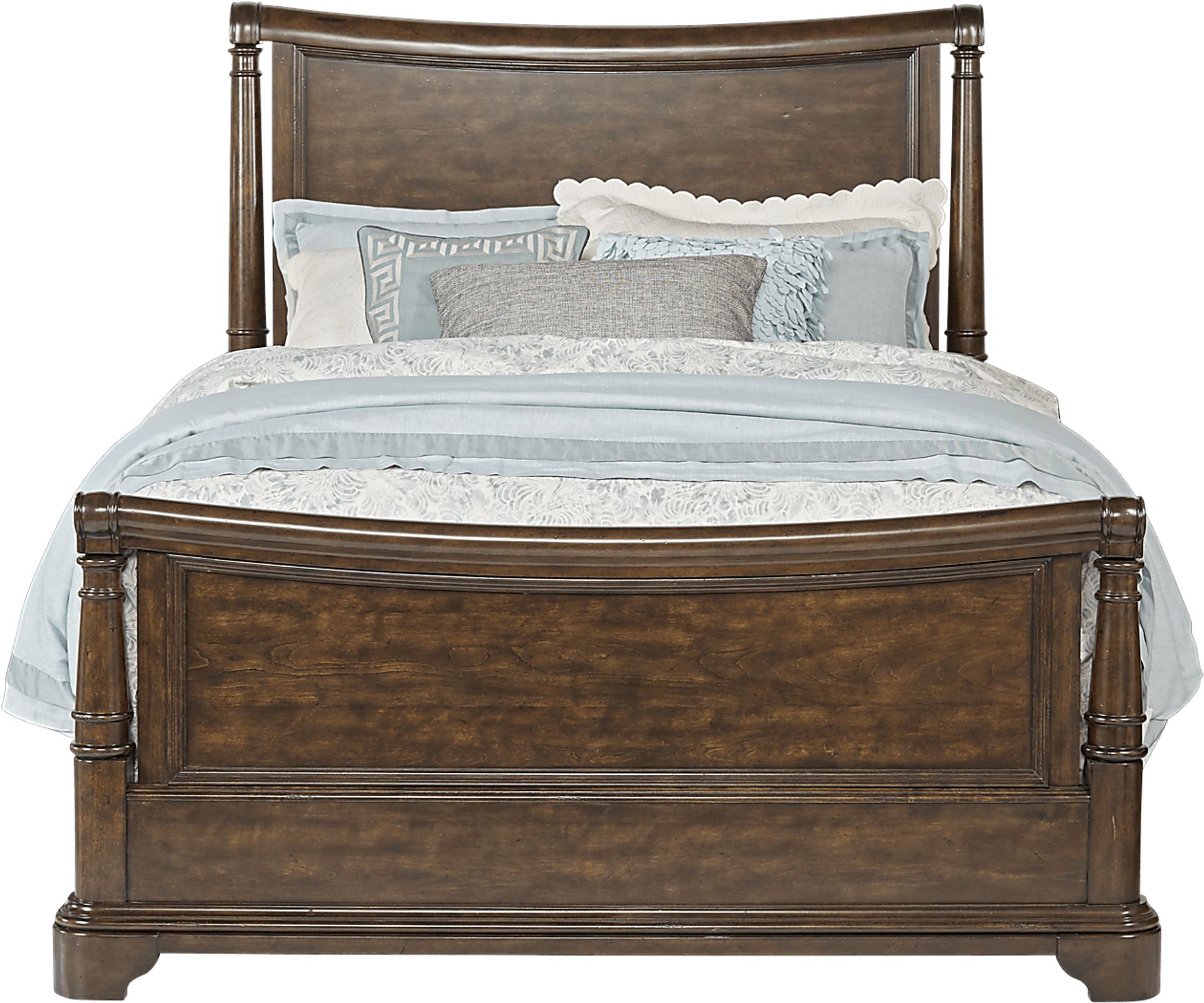 Cindy Crawford Home Notting Hill Cherry 3 Pc Queen Sleigh Bed - Image 1