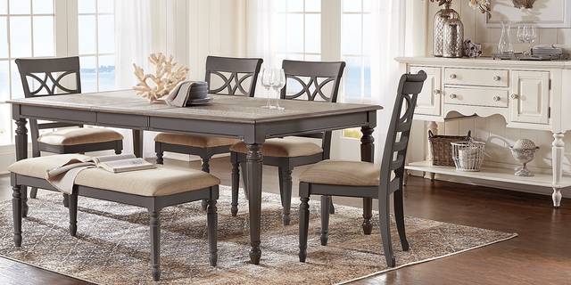 Cindy Crawford Home Ocean Grove Gray 5 Pc Dining Room - Thumbnail - Image 1