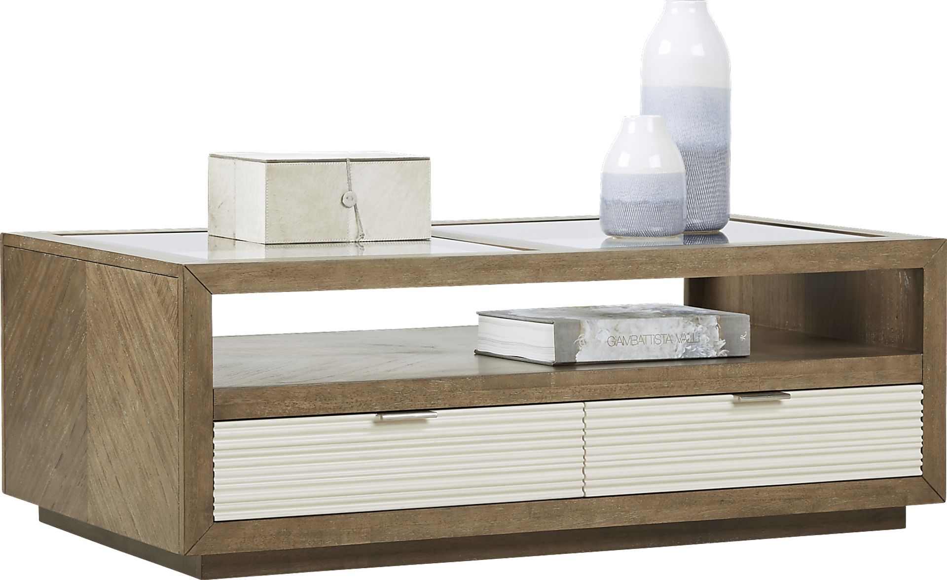 Cindy Crawford Home Pacific Harbor Brown Drawer Cocktail Table - Image 2