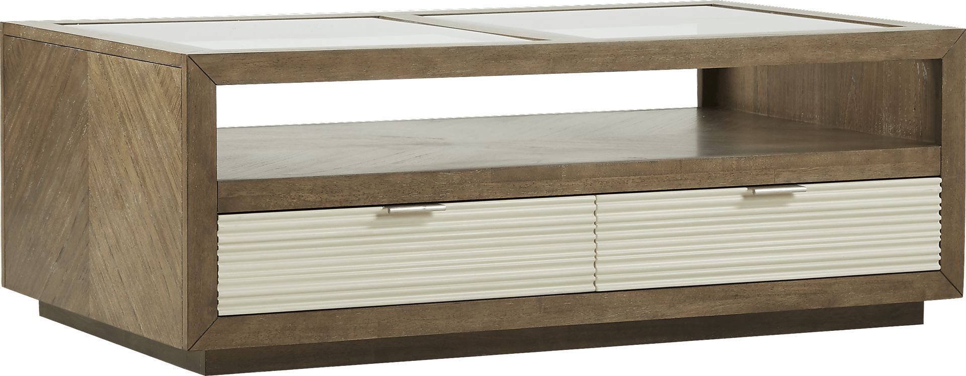 Cindy Crawford Home Pacific Harbor Brown Drawer Cocktail Table - Image 1