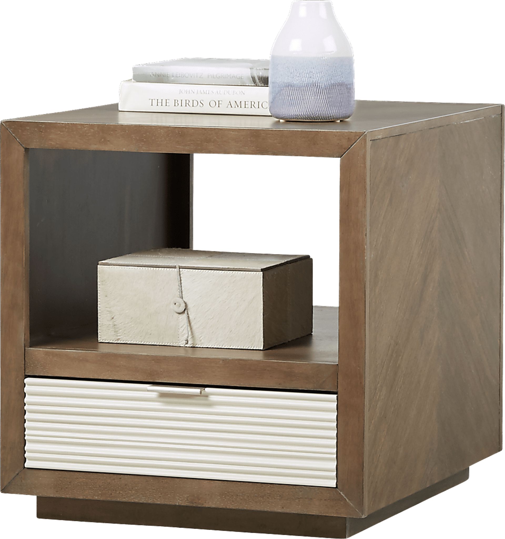 Cindy Crawford Home Pacific Harbor Brown Drawer End Table - Image 2