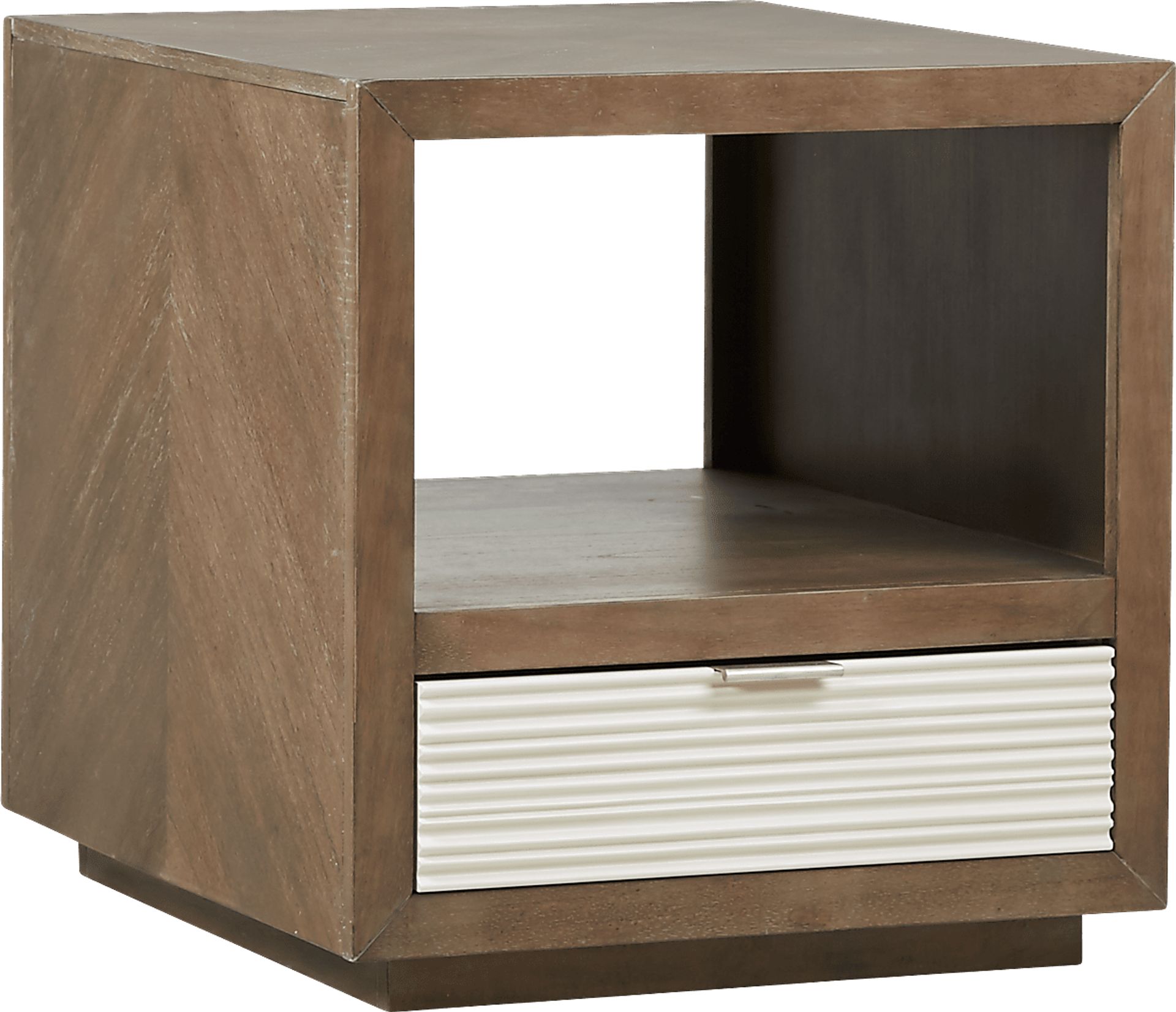 Cindy Crawford Home Pacific Harbor Brown Drawer End Table - Image 1